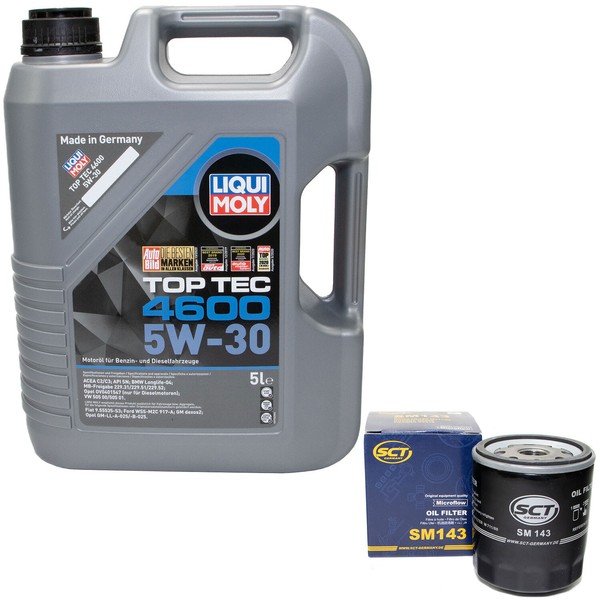 MotoröL Set 5W-30 5 Liter + ÖLfilter FüR Lexus Ls Rx Mini Toyota Corolla Yaris-image