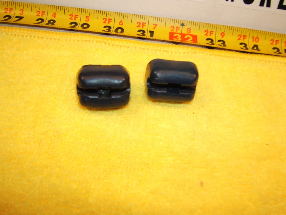 Mercedes 1972-1980 W116 S SE SEL SD parasol OEM azul marino genuino OEM 2 clips Foto 2 de 4