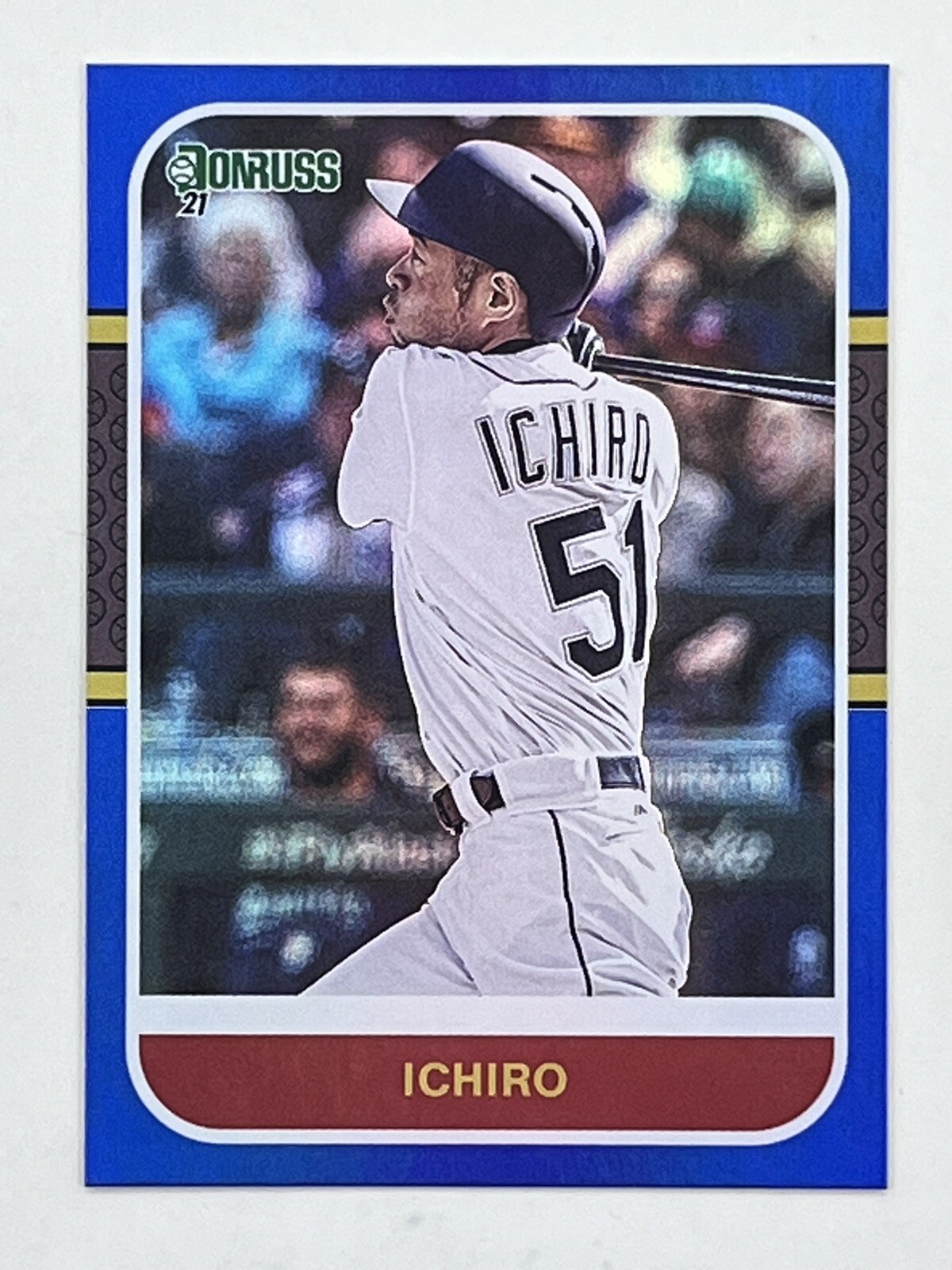 Ichiro Suzuki 2021 Panini Donruss Retro 1987 Holo Blue #244 Sports Trading Card