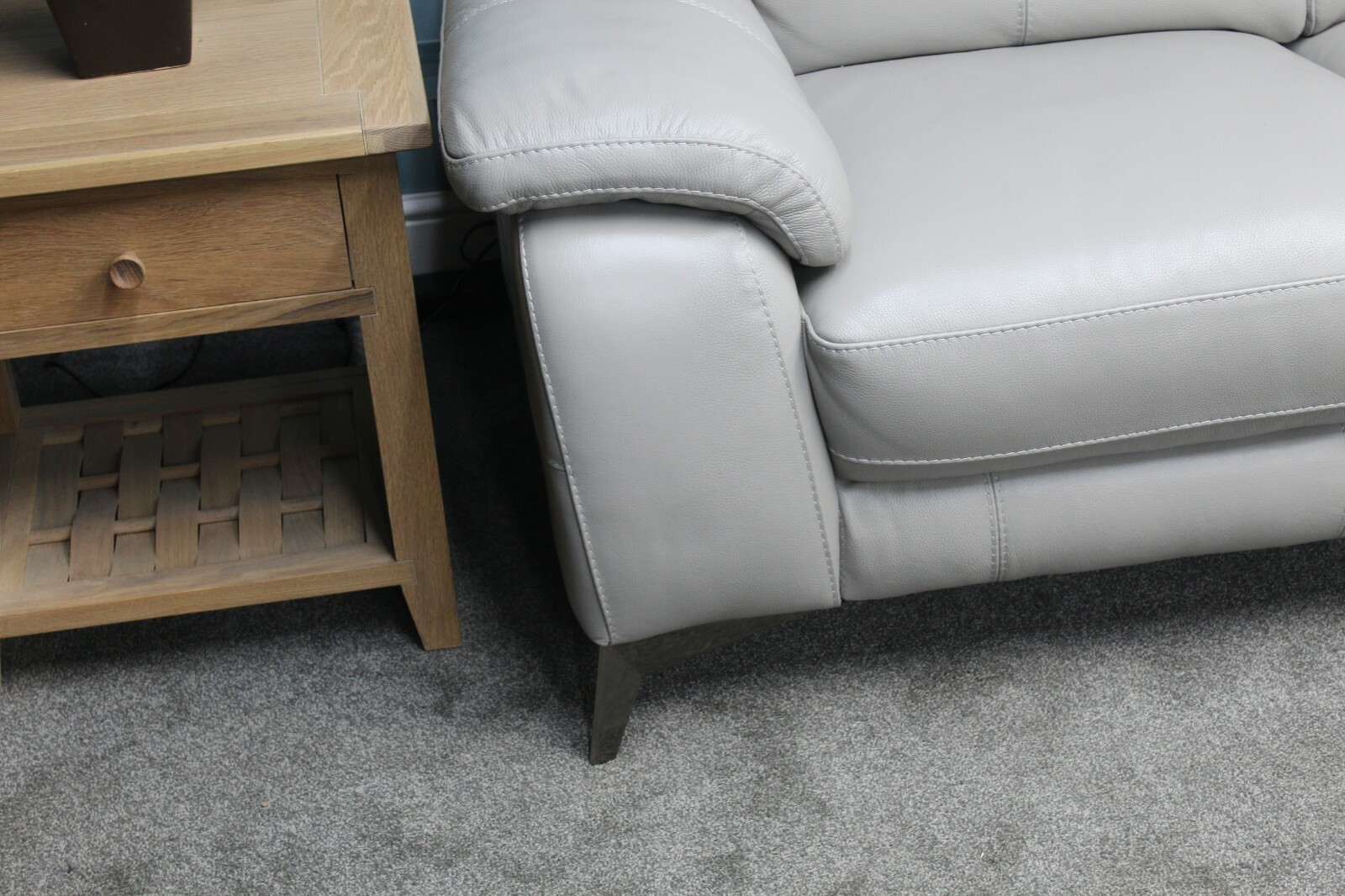 FURNITURE VILLAGE MISSOURI ELECTRIC 2 SEATER SOFA IN FEATHER GREY