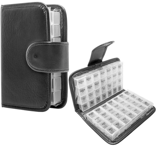 Tablettenbox Monat 14 Tage Tragbare Pillendose Medikamentenbox für Koffer Reise - Bild 3 von 14