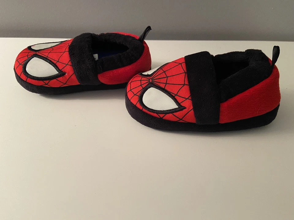 Marvel Amazing Spider Man 2 Plush Slippers Kids 2014 Size 7/8 READ - Image 3 of 4