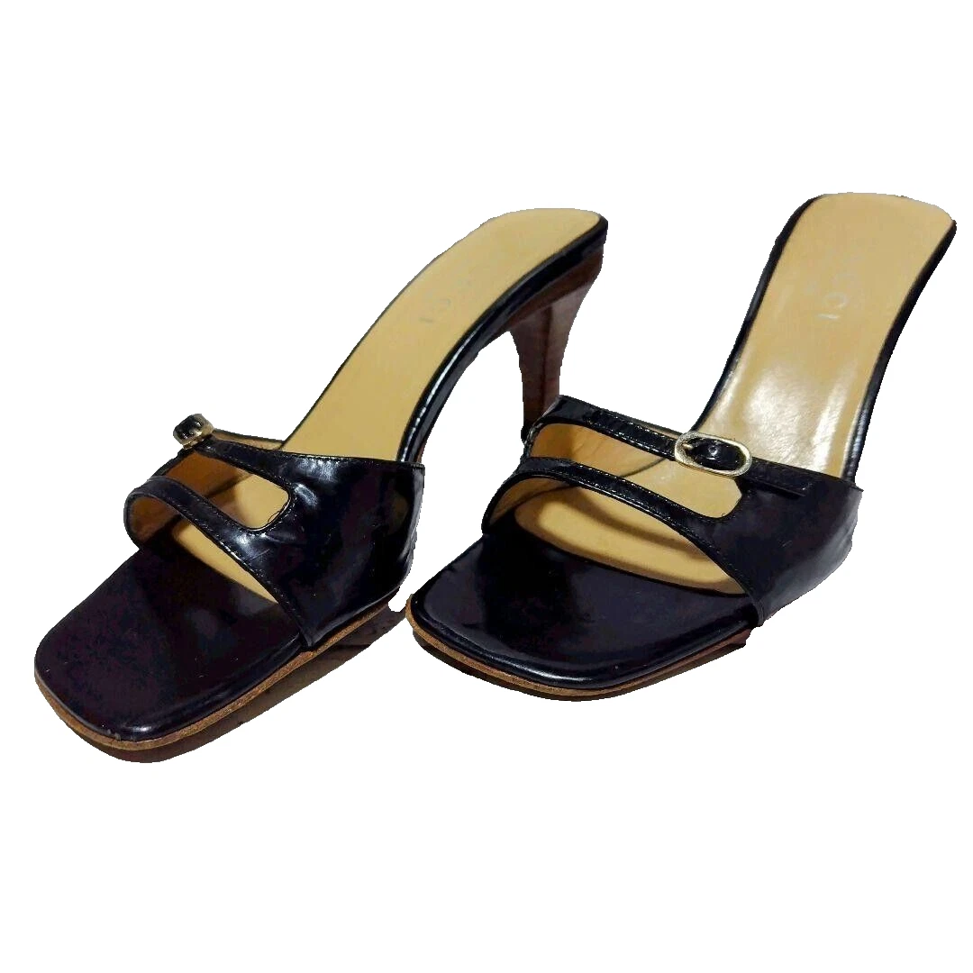 Sandales mules GUCCI talon cuir noir EU34,5/US4,5 du Japon 36209K occasion