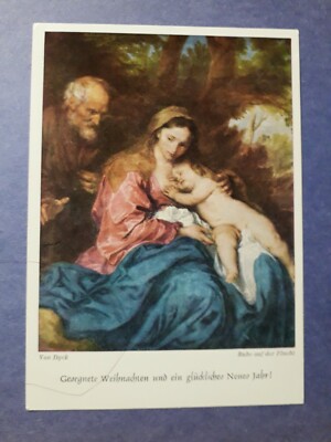 Postcard postcard art card Van Dyck peace on the run