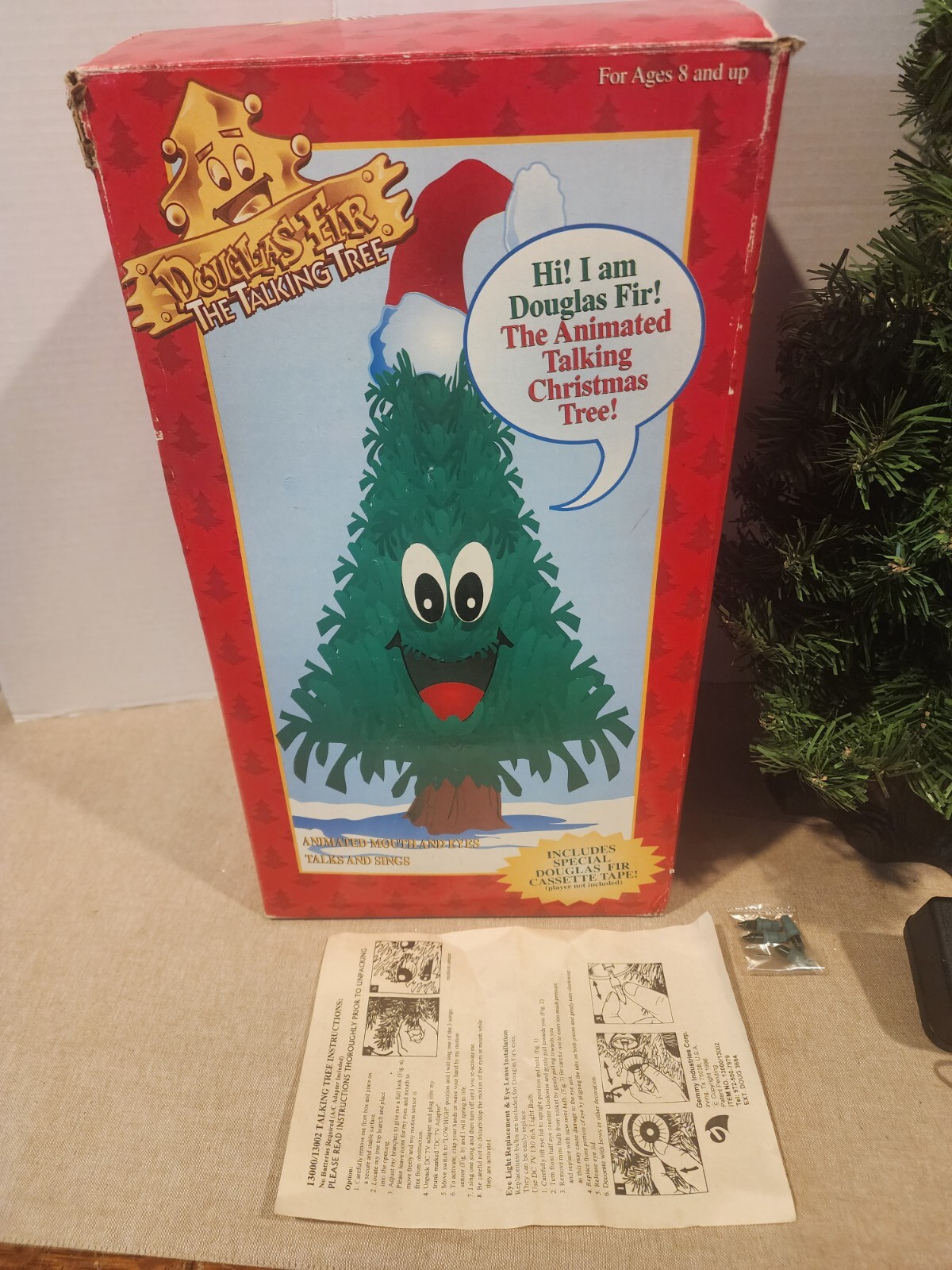 Gemmy 24" Douglas Fir Animated Talking Singing Christmas Tree Works