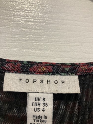 Topshop Floral Print Square neck Long Sleeve Midi Dress Ladies Size 8 - Picture 5 of 9