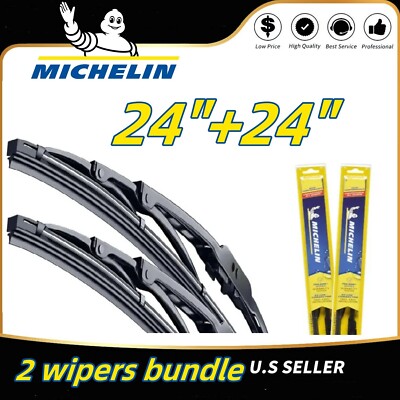 Matched Set of 2 Wipers 24''+24'' Michelin Premium Wiper Blades - 32-240 32-240