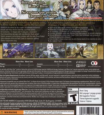 新品XBOX ONE ARSLAN The Warriors of Legend Arslan: the Warriors of Legend (Xbox One) BRAND NEW