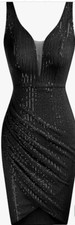 Grace Karin Little Black Sequin Party Dress Size XL