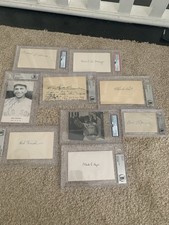 Beckett PSA Baseball Autographs Carl Mays Charlie Root Bob Meusel + 6 More