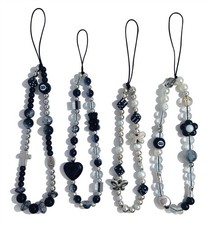 Phone Charms Cute Beaded Phone Lanyard Wrist Strap Aesthetic CellPhone Keycha...