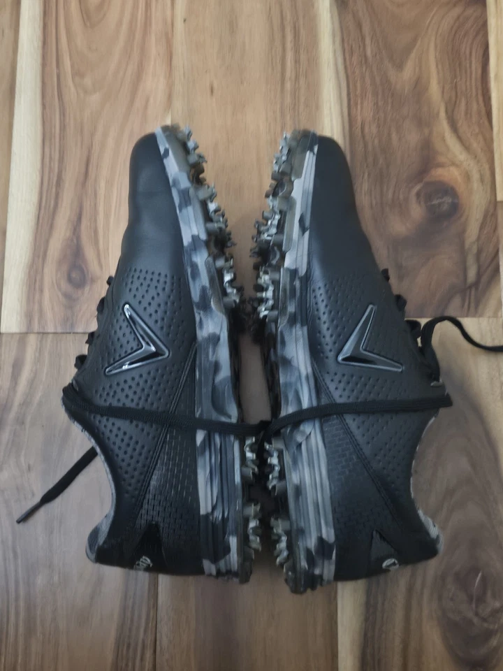 Mens Callaway Golf Shoes  CG100BM Black Gray Camo with Spikes Size 9.5  - Image 2 of 4