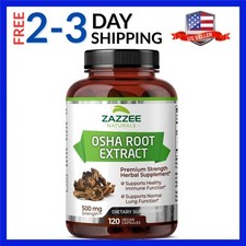 Osha Root Extract Capsules 500mg 120 Count Respiratory Support