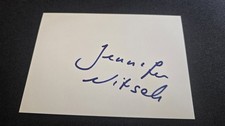 JENNIFER NITSCH signed Autogramm  blank / Karteikarte In Person +2004
