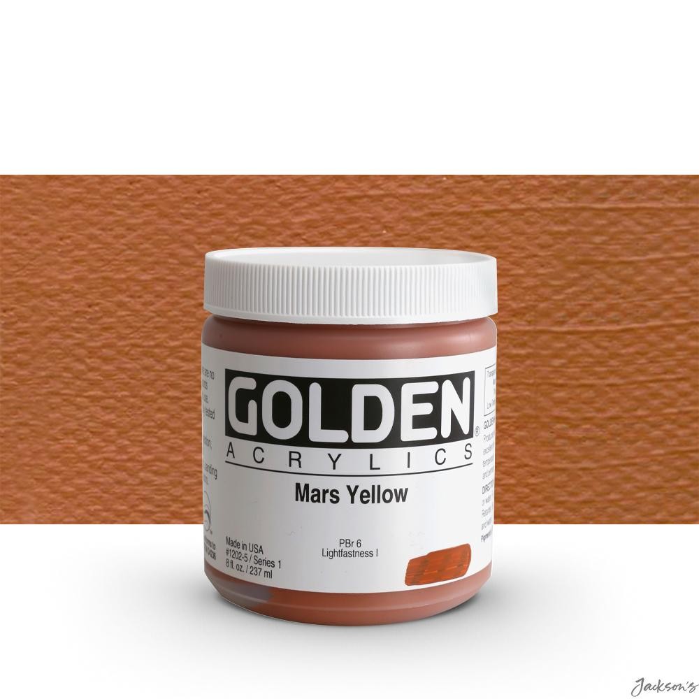 Golden Heavy Body Acrylic Paint 237ml Mars Yellow For Professional Artists