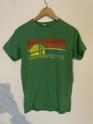 Delta Pro Weight San Francisco Graphic Print Crew Neck T-Shirt Green S