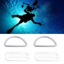 D Ring 1/2 Pairs Belt Keeper Portable Stainless Steel 1/2 Sets 2"/5cm