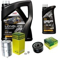Mann Inspektionspaket 6L Mannol Longlife 5W-30 FüR Renault Clio I 1.4 1.2