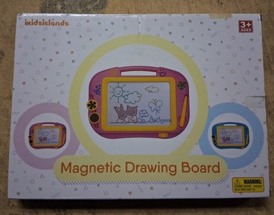 ikidsislands Pink Color Magnetic Drawing Board for Kids, Doodle Board