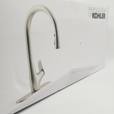 #ad #ad KOHLER Leto Kitchen Faucet Deck Mount Pull Down Spray Head Stainless Finish $198.99