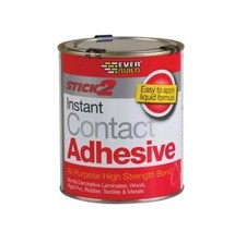 Stick 2 All Purpose Contact Adhesive Everbuild Glue Wood Plastic Rubber 750ml