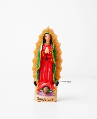 Mini Guadalupe 3" Statue Virgen De Guadalupe Religious 1 pc
