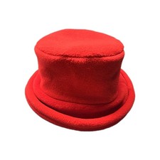 Eddie Bauer Red Fleece Womens Top Hat One Size USA Made Y2K Fashion Home Alone