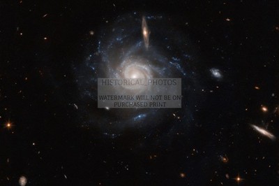 BARRED SPIRAL GALAXY UGC 678 WITH FOREGROUND EDGE ON GALAXY 4X6 PHOTO