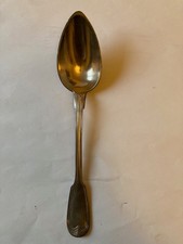 Argenterie grande cuillère à service 27 cm 3 poinçons décor Filets