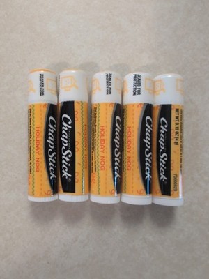 LIMITED EDITION Five Chapstick HOLIDAY NOG Lip Balm Lot Of 5 New