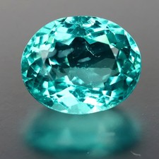 1.57 ct Mind-Boggling Oval 7.80 x 6.39 mm Brazil Paraiba Blue Apatite Gemstone