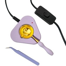 Wax Seal Warmer Wax Seal Kit with Spoon and Tweezers, Great Tool for Melting Sea