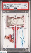 2022 Panini National Treasures National Archives Ink Bradley Beal PSA 10 48/49
