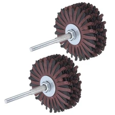 2pcs Abrasive Cloth Flap Wheel Sanding Star 1/4-Inch Shank 320 Grit