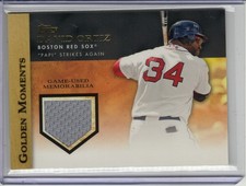2012 TOPPS GOLDEN MOMENTS DAVID ORTIZ GAME-USED JERSEY RELIC #GMRDO
