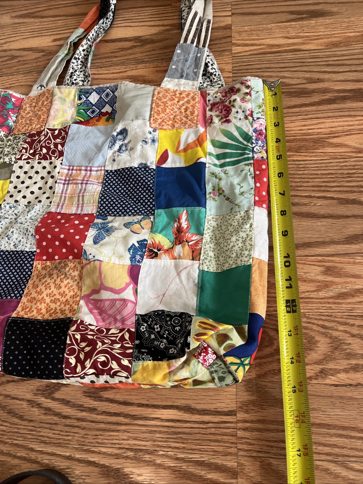 Patchwork Quilted Tote Bag Boho - image 19