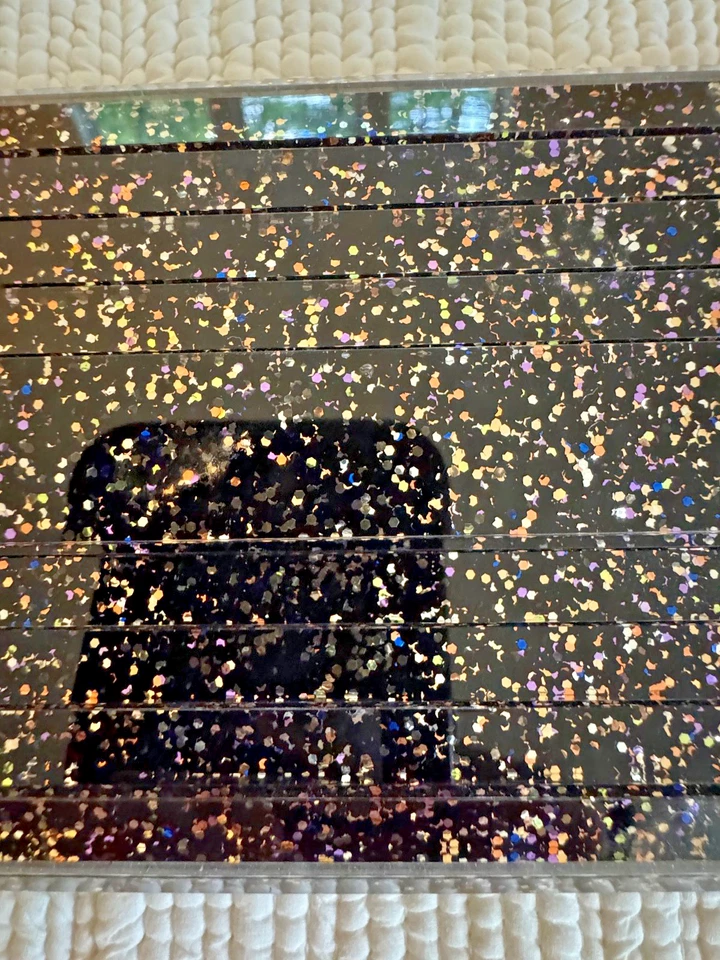 Bolso sin asas Jimmy Choo Sweetie multicolor crepúsculo brillo acrílico $1095 Foto 3 de 4