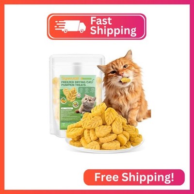 SYWUAII 50g Pumpkin Cat Treats, Chicken Cat Treats for Digestive Support and Tee