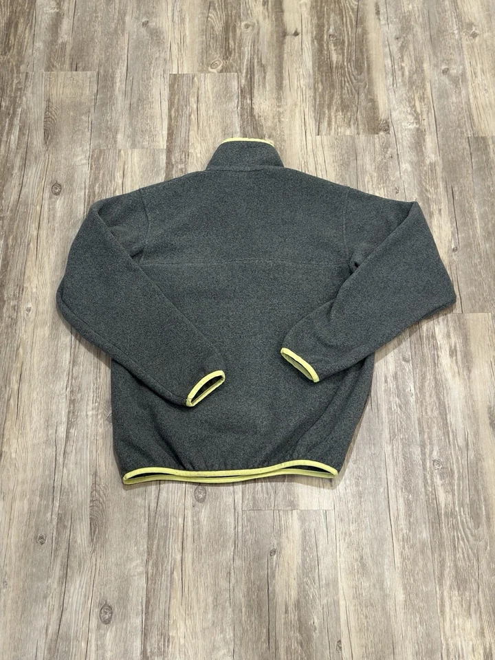 Pullover polar Patagonia Synchilla Snap-T gris amarillo neón para mujer talla XS Foto 2 de 4