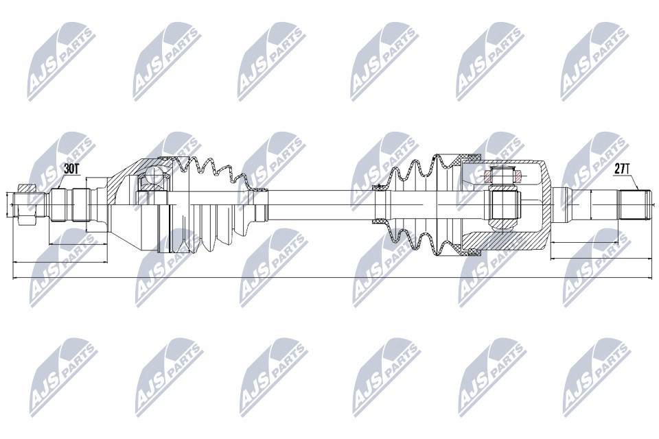 Driveshaft Front Axle Automatic Transmission NPW-PL-033 NTY for SAAB OPEL - Image 7