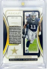 2024 Panini Immaculate #RM-MPS Micah Parsons 8/10 Remarkable Memorabilia Gold