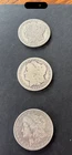 Three (3) 1896o Morgan SILVER Dollars