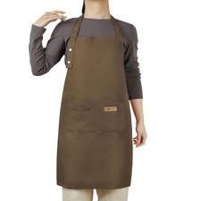 Adjustable Button Apron For Women Men Artist Painting Pottery Garden Cooking Kit