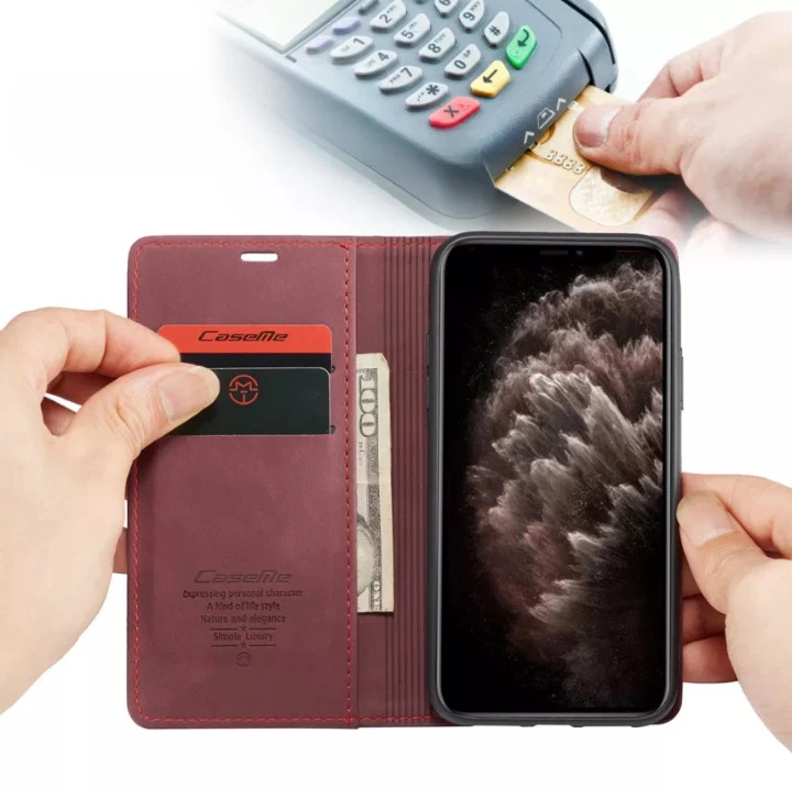 Hülle für Samsung Galaxy Klapphülle Smartphone Kartenfach Magnet Handy Tasche - Bild 3 von 4