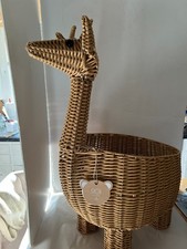 Large Wicker Rattan Giraffe Storage Basket Nursery Toy Blanket Hamper 26 Tall