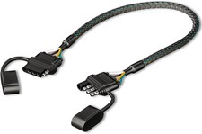 Goupchn 4 Pin Flat Trailer Wire Extension Cable 1ft/30cm 4 Way Connector Male to