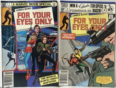 1981 Marvel Comics James Bond For Your Eyes Only Vol 1 #1-2 Newsstand