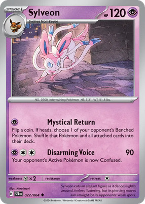 Sylveon 022/064 UC Shrouded Fable Pokemon NM/M