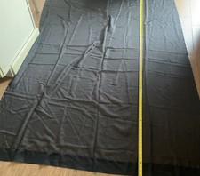 Panel black Sheer Window Curtains Drapes Set 84" Long Rod Pocket Solid