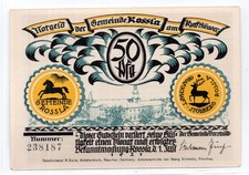 1921 Germany Rossla Notgeld 50 Pfennig Note (3348)